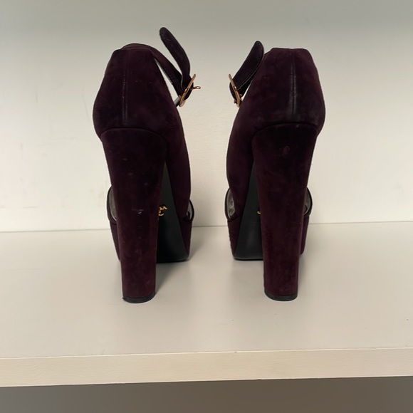Prada Merlot Suede Pumps - Picture 3 of 4